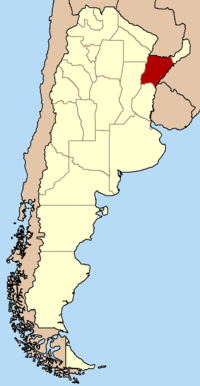 Corrientes läge i Argentina