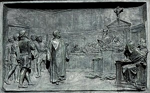 English: The trial of Giordano Bruno by the Ro...
