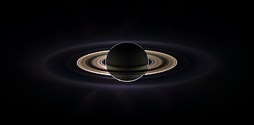 The rings of Saturn.