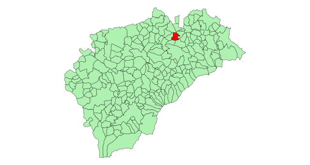 Castroserracín - Localizazion
