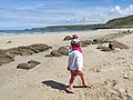 Toddler at Sennen Cove Beach