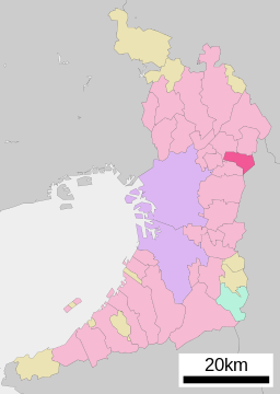 Shijōnawates läge i Osaka prefektur