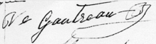 signature de Victor Étienne Gautreau