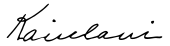 signature de Kaʻiulani