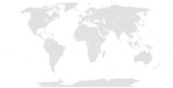 Карта с указанием местоположения Сингапура и Тайваня