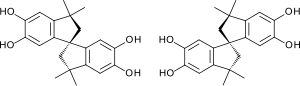 Struktur von Tetrahydroxyspirobisindan