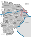 Lage der Gemeinde Stammham im Landkreis Altötting