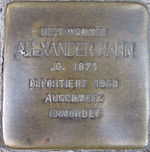 Stolperstein für Alexander Hahn (Semmelstraße 69)