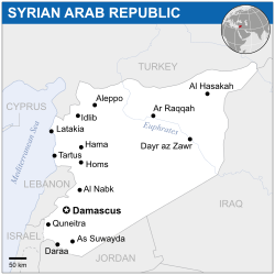 Location of سوریه