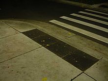 Tactile paving next to a crosswalk Tactile paving 2.jpg