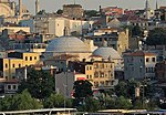 Domes of the Tahtakale Hamam on the skyline