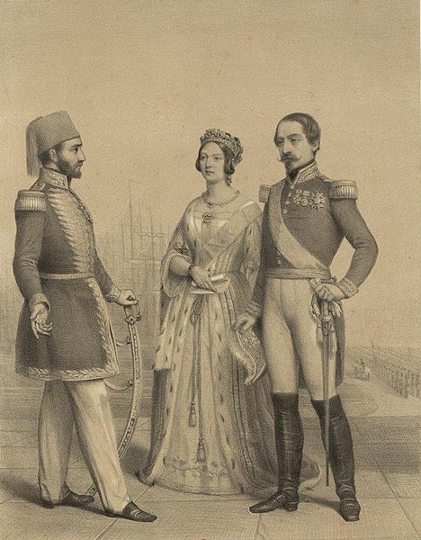 The Allies: Sultan Abdulmecid I of the Ottoman Empire, Queen Victoria, and President of France Louis-Napoléon Bonaparte.