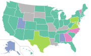 Legal smoking ages in the United States in 1989