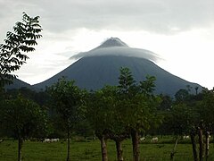 Cattle ranching under the Arenal Volcano