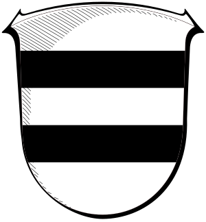 Wappen der Grafen von (Ober-) Isenburg, ab ca. 1800 zu Ysenburg und Büdingen in Büdingen