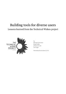 White Paper Technical Wishes 2018: Building tools for diverse users