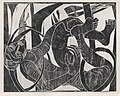 Zelda Nolte - Africa - Woodcut Woodblock Print on Rice Paper c.1964 c. 40x33 inches 102x84 cm