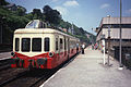 Het station in 1984 met een Franse motorwagen