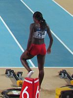 Aleesha Barber – ausgeschieden mit Landesrekord als Vierte des fünften Vorlaufs