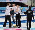 Team Norway celebrates the victory