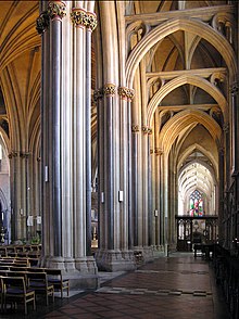 An aisle of Bristol Cathedral, Bristol, England. Aisle.bristol.cathedral.arp.jpg