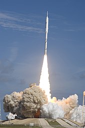 Ares I-X launches from LC-39B, 15:30 UTC, October 28, 2009. Ares I-X launch 08.jpg