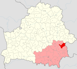 Чачэрскі раён на мапе