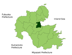 Vị trí của Beppu ở Ōita