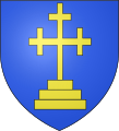D'azzurro, alla croce ricrociata e scalinata di tre pezzi d'oro (Mairieux, Francia)