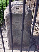 Milestone along the boundary of the original District of Columbia set in 1792 and now marking the boundary between Washington, D.C., and Maryland in the United States.