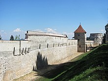Turnul Lemnarului și Bastionul Postăvarilor de pe latura de sud-est a zidurilor cetății din Brașov