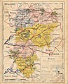 Carte des principales agglomérations de l'Aisne en 1950.