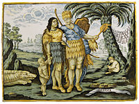 Azulejo de mayólica italiana, década de 1740