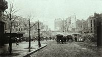 Démolition de la butte des Moulins lors de la création de l'avenue de l'Opéra (Charles Marville, vers 1860).