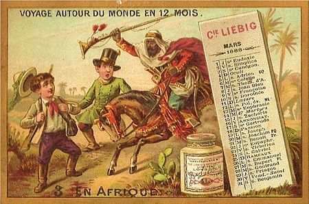 Voyage autour du monde en douze mois. En Afrique, mars 1888.
