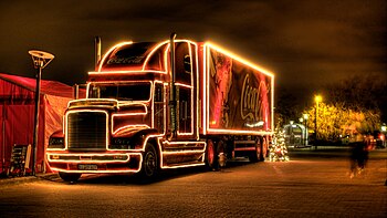 English: Coke christmas advertising campaign t...