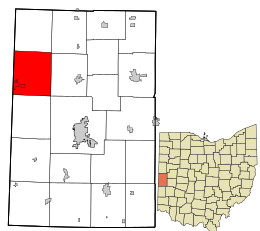 Location in Darke County and the state of Ohio