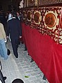 Detalle de los pies de los costaleros. Domingo de Ramos. Semana Santa en El Puerto de Santa María, Cádiz, España.