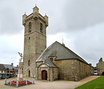 L'église Saint-Pierre de Saint-Pierre-Église dans le département de la Manche.