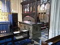 The tomb, in St. Mary's Church, of wool merchant John Tame (d.1500) who rebuilt the church and his wife Alice Twynyho (d. 1471)[21]