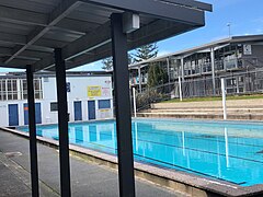 The heated school pool