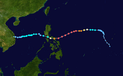 台风天鹅的路径图