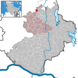 Elhelyezkedése Schleswig-Holstein térképén