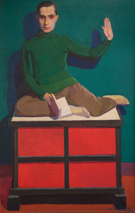 Guillermo Laborde, Retrato de Luis E. Pombo (c. 1928) huile sur toile, 169 × 110 cm