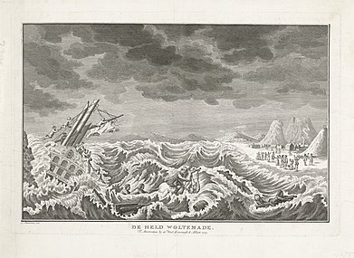Heroic death of Woltemade at the Cape of Good Hope, 1773