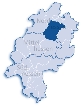 Localisation de Arrondissement de Schwalm-Eder