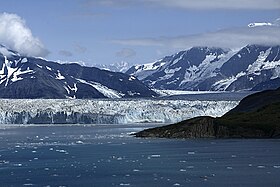 Vue du front glaciaire.