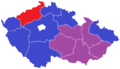 Mapa výsledků voleb roku 2000      ODS      Čtyřkoalice      KSČM