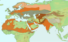 Aire de répartition de la Pie-grièche grise