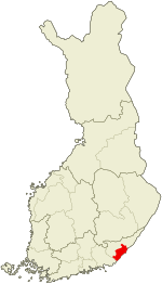 Location of Lappeenranta in Finland